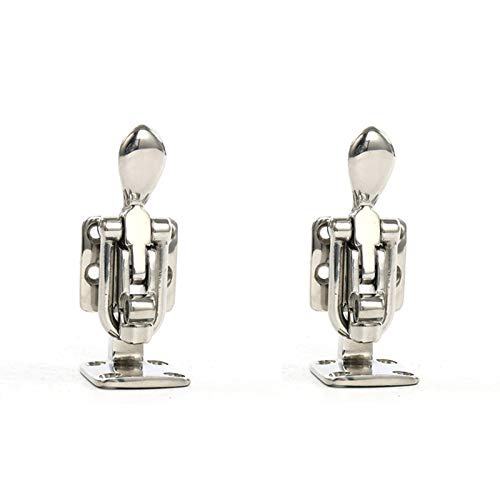 Amarine Made Pair of Stainless Steel Hold Down 90 Degree Clamp-locking Cam Latch for Boat, RV,Caravan,Attic Hatch Doorway