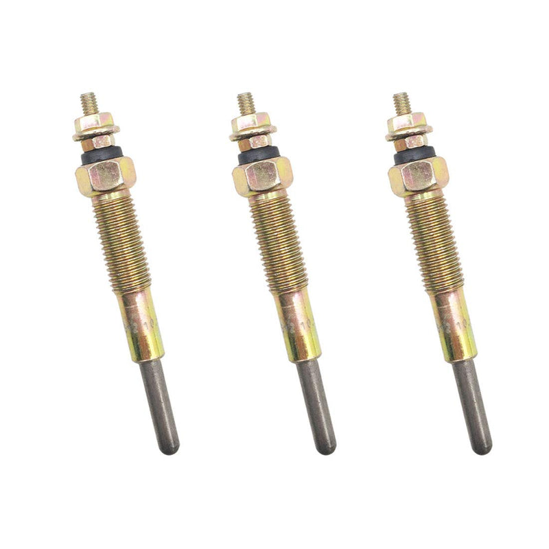3 Pcs Glow Plug SBA185366190 15231-65512 Replacement for Ford New Holland Tractor TC25 TC29 TC30 TC35 TC45 TC55
