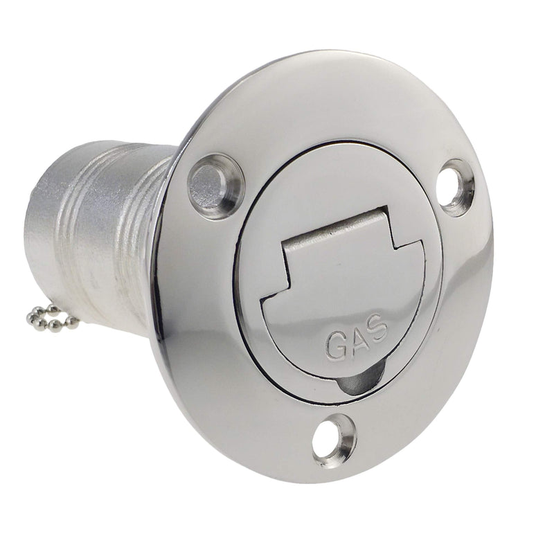NRC&XRC 1-1/2"(38mm) Boat Gas Deck Fill/Filler with Keyless Cap 1-1/2" Marine 316 Stainless Steel Hardware for Boat Yacht Caravan 1-1/2"