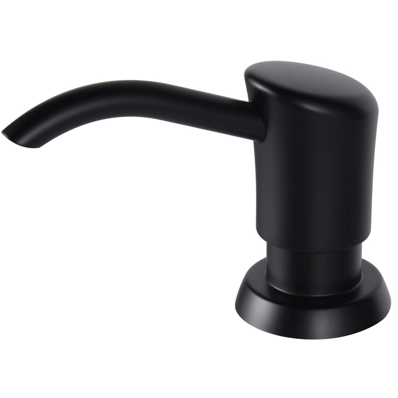 GAGALIFE Built in Sink Soap Dispenser or Lotion Dispenser for Kitchen Sink, Matte Black ABS Pump Head, with 17 Ounce PET Large Soap Bottle