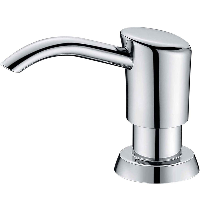 GAGALIFE Built in Sink Soap Dispenser or Lotion Dispenser for Kitchen Sink, Chrome ABS Pump Head, with 17 Ounce Large PET Soap Bottle