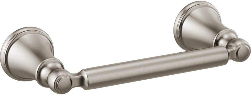 Delta Woodhurst (1-Pack) Toilet Paper Holder Brilliance Stainless Steel Tissue Roll Holder for Bathroom Organization and Storage Pivoting Toilet Tissue Holder Wall Bathroom Accessories 73250-SS (Pack of 1)