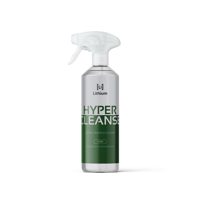 Lithium Hyper Cleanse Car Interior Cleaner - Car Cleaner Interior for Leather, Plastic, Carpet, Vinyl, and Tesla Vegan Leather - Solvent Free Interior Car Cleaner - Car Cleaning Spray (16 Oz)