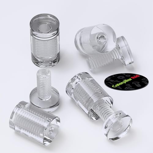 4 x Clear Standoffs, Glass Like, Acrylic, Transparent spacers, Plastic, wallmount, Display Signs, Anti-Corrosion, Waterproof, Size 19x25mm, (3/4 x 1 in)