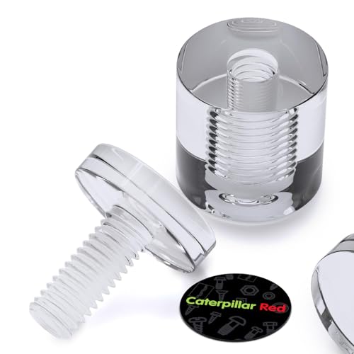 4 x Clear Standoffs, Glass Like, Acrylic, Transparent spacers, Plastic, wallmount, Display Signs, Anti-Corrosion, Waterproof, Size 25x25mm, (1 x 1 in)