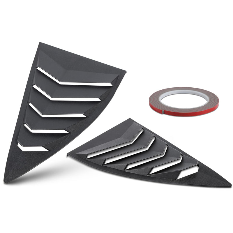Side Window Louvers for Chevrolet Camaro LS LT RS SS GTS 2010-2015 Windshield Sun Shade Cover Lambo Style Window Cover Matte Black(2pcs)