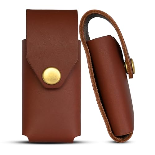 Leather Multitool Sheath for Gerber Suspension & Gerber Suspension NXT (Brown) - Full Grain Leather Belt Tool Holder - Multi Tool Holster w/Solid Brass Rivets - Belt Accessories for Men Brown