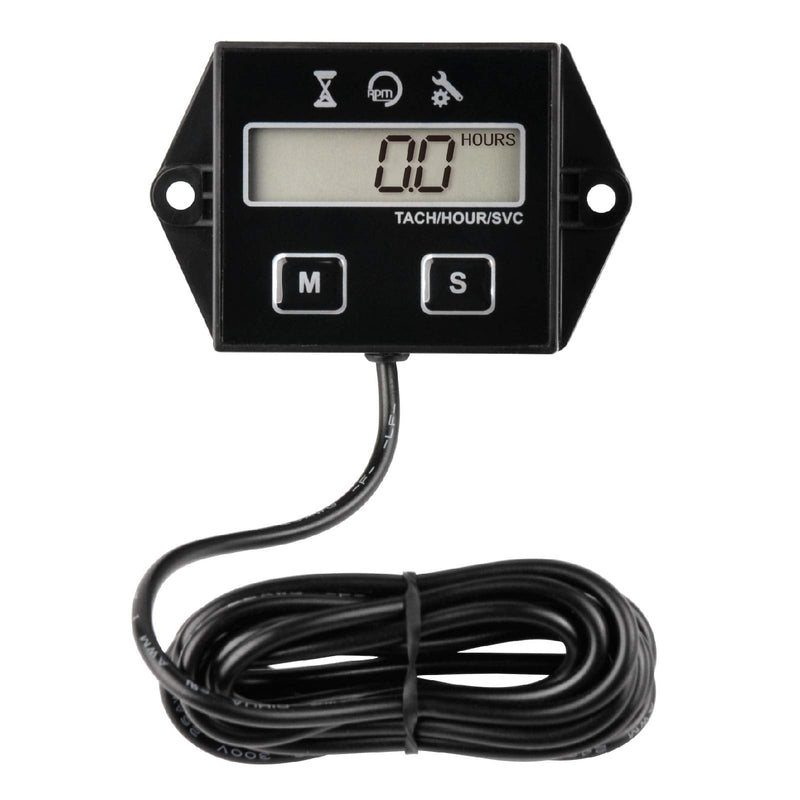 Runleader Digital Hour Meter Tachometer, Maintenance Reminder, User Shutdown, Use for ZTR Lawn Mower Tractor Generator Marine Outboard ATV Motor Snowmobile and Gas Powered Equipment (1) 1
