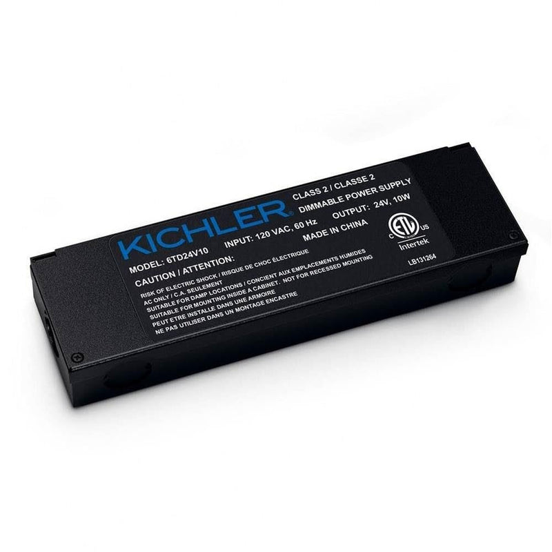 Kichler 6TD24V10BKT LED 24V Power Supply, 1.50x8.75x2.50, Textured Black