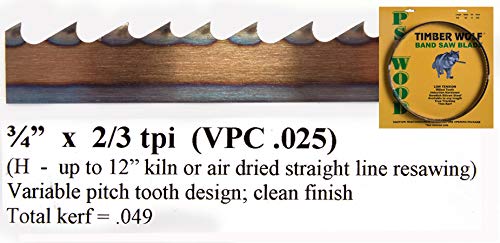 Timber Wolf 99 3/4" x 3/4" x 2/3 tpi VPC Series Band Saw Blade for Craftsman 14" 22401 Professional 99 3/4" X 3/4" X 2/3TPI