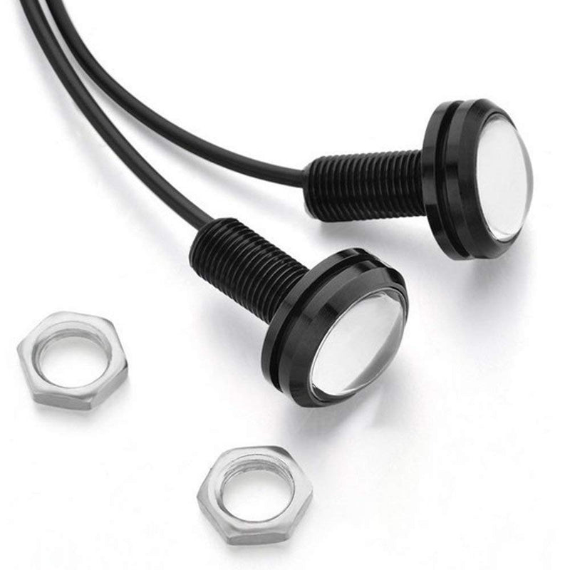 4PCS 23mm LED Boat Light Waterproof 12V Deck Storage Kayak Bow Trailer Bass Lamp Auto Car Light (White) White