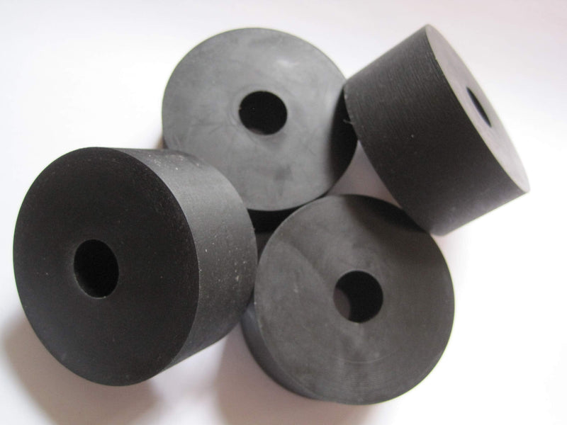 4-Pack - Made in USA - Premium Quality Multi-Purpose Rubber Spacer, 2" OD x 1/2" ID x 1" Thick (AVS-X19-19), for Home-Industrial-Automotive-Marine & More! Buy The Best!