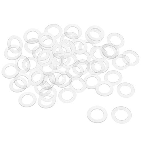uxcell Nylon Flat Washers M12 20mm OD 12mm ID 1mm Thickness Sealing Gasket for Faucet Pipe Water Hose, Clear, Pack of 200 M12x20mmx1mm