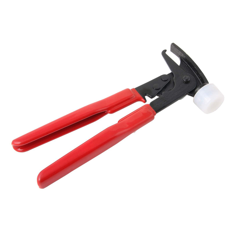 RockTrix - Heavy Duty Wheel Weight Hammer - Balancing Tool Hammer Plier for Clip On Weights - Red Medium