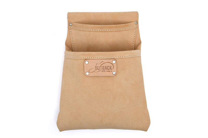 OX Tools Suede Leather Product Range (2-Pocket Fastener Pouch) Fastener Pouch 2 Pocket