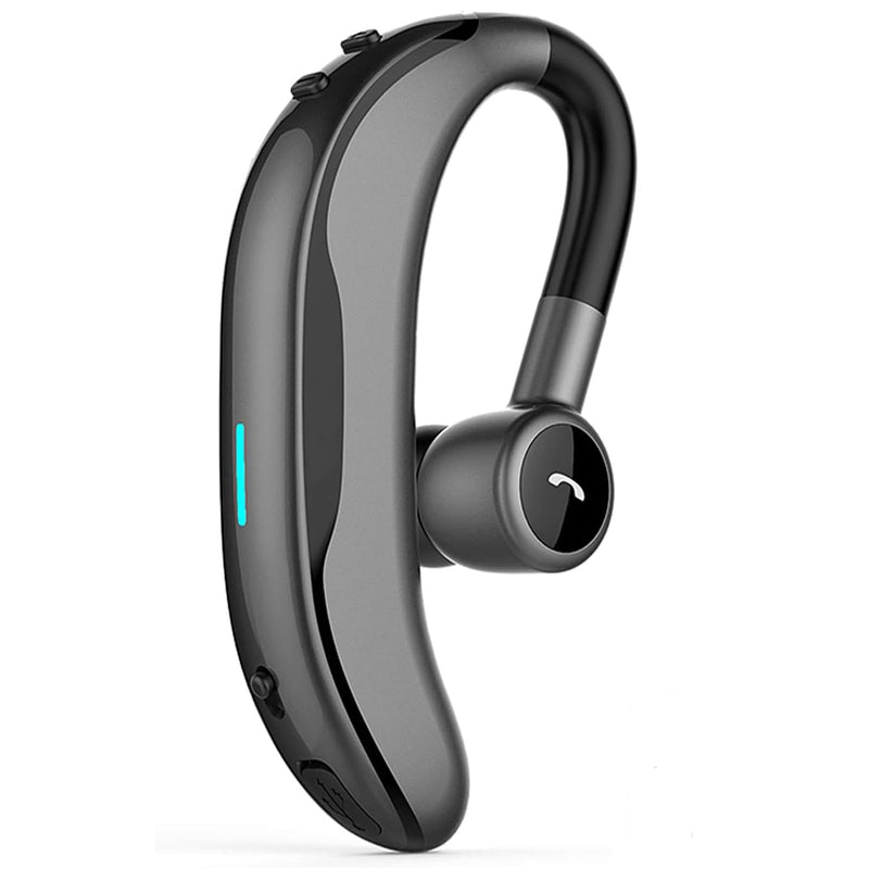 Wireless Headset Earpiece Headphone Handsfree Call Earpiece Noise Cancelling Earbud Headsets Long Standby Time Earphone Compatible with Smart Cell Phones Trucker Car Driver Business Office Men Women Grey