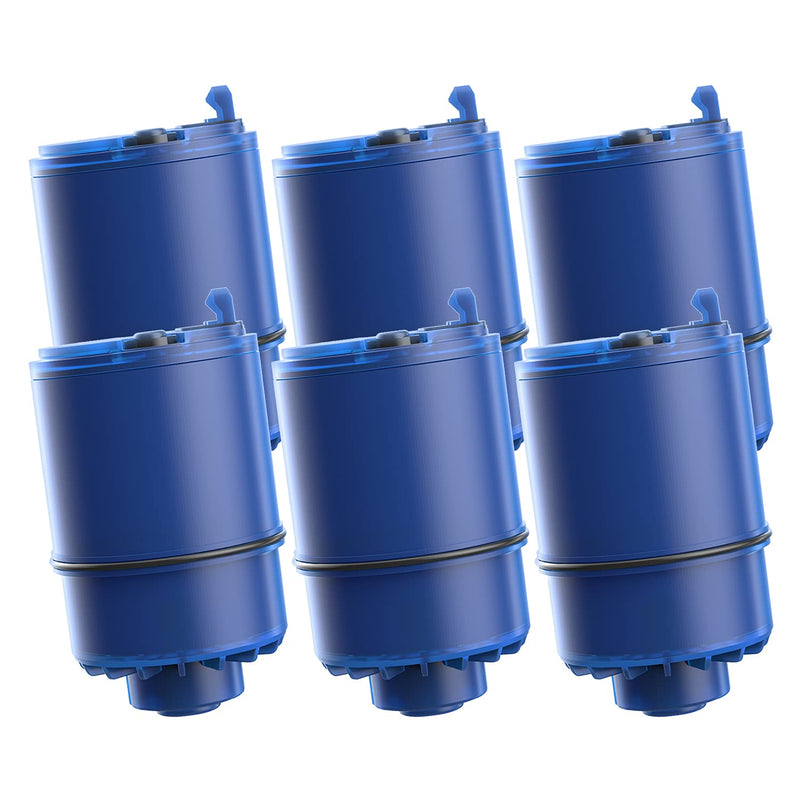 AQUA CREST Faucet Filter Replacement for All PUR®Plus Water Filter Replacement, PUR® Filter Replacement RF-9999®, NSF 42 Certified, 9-Month, 1800-Gallon, 6 Pack Standard-Blue
