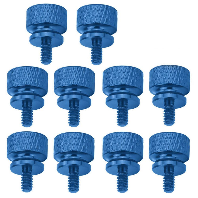 10-pcs Anodized Aluminum Computer Case Thumbscrews (6-32 Thread) for Computer Cover/Power Supply/PCI Slots/Hard Drives DIY Personality Modification & beautification (Sky Blue)