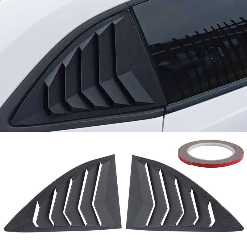 Side Window Louvers Matte Black Compatible with Chevrolet Chevy Camaro 2010 2011 2012 2013 2014 2015 Left Right 2PCS Windshield Sun Shade Cover Lambo Style Side