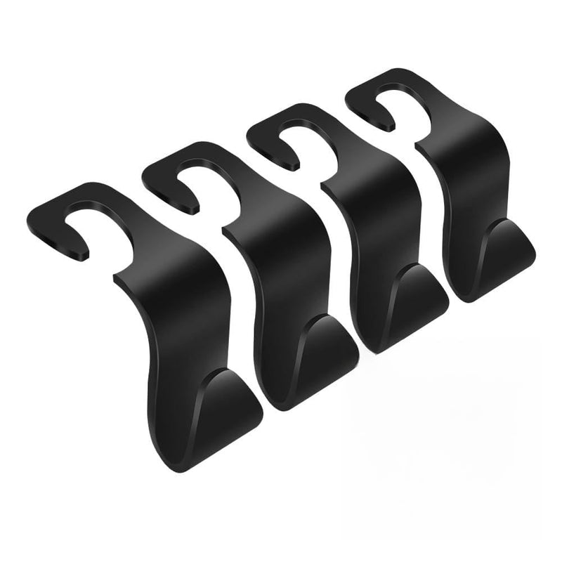 Car Seat Headrest Hook 4 Pack Vehicle Backpack Hooks Hanger Vehicles Holder Organizer for Purses,Bags,Cloths,Car Water Bottle Hook Seat Accessories 4Pcs