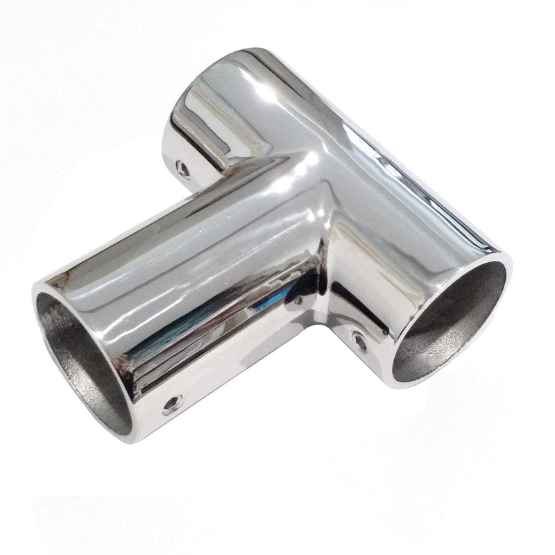 NRC&XRC Marine Grade 316 Stainless Steel Polished Boat Yacht Deck Hand Tee for 7/8",1INCH,1-1/5INCH,1-1/4INPipe FOR 1-1/5" PIPE