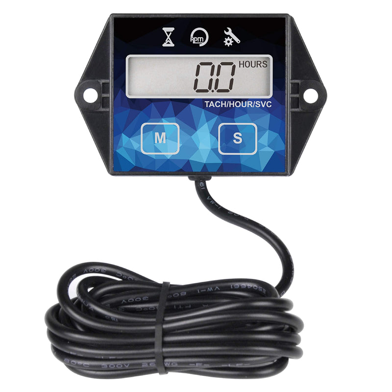Runleader Small Engine Hour Meter, Digital Tachometer, Maintenance Reminder, Battery Replaceable, User Shutdown, Use for ZTR Lawn Mower Tractor Generator Marine Outboard ATV (HM011F) 1