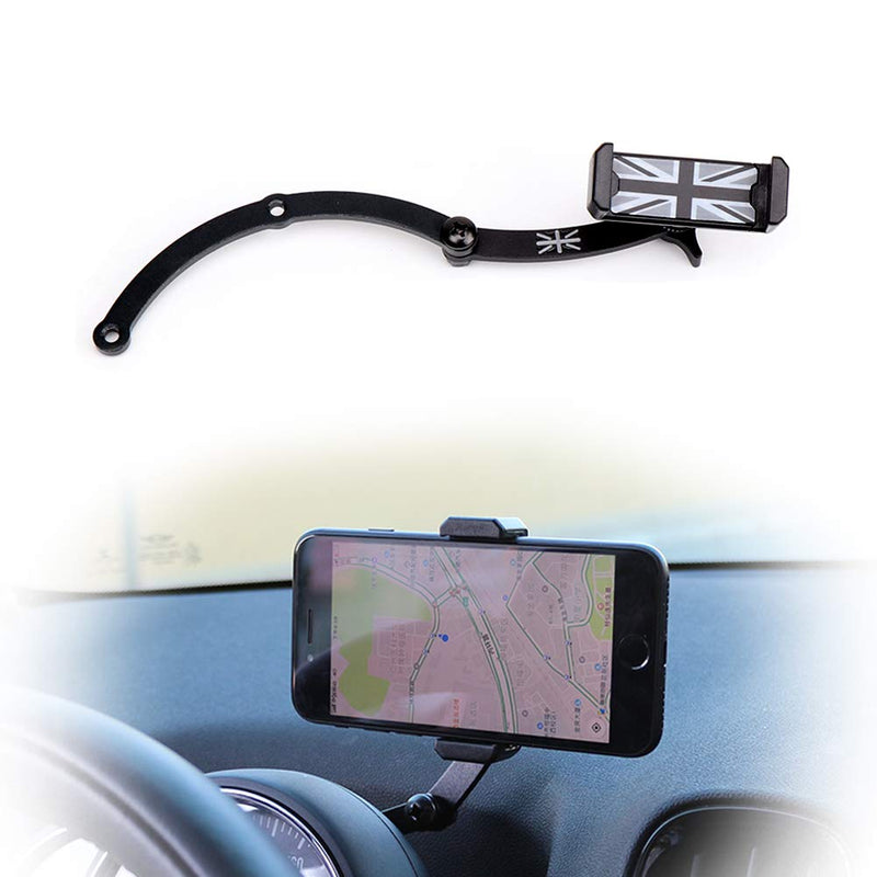 igersaw Behind Tachometer Mount Smart Phone GPS Mounting Design Holder Kit for Mini Cooper R55 R56 R57 R60 R61(2008-2013seris) Union Jack (Black & Grey Union Jack Flag Style) Black & Grey Union Jack Flag Style