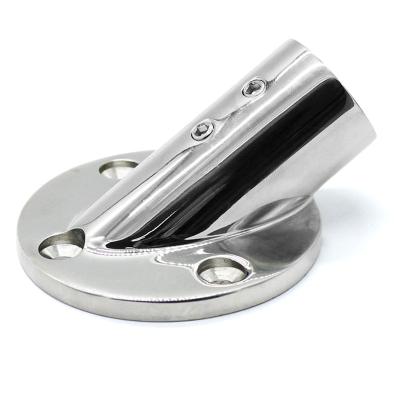 NRC&XRC Heavy Dudy 316SS Marine Boat Hand Rail Fittings 30 Degree Round Base for 1'' OD Tube 30° FOR 1" ODTube