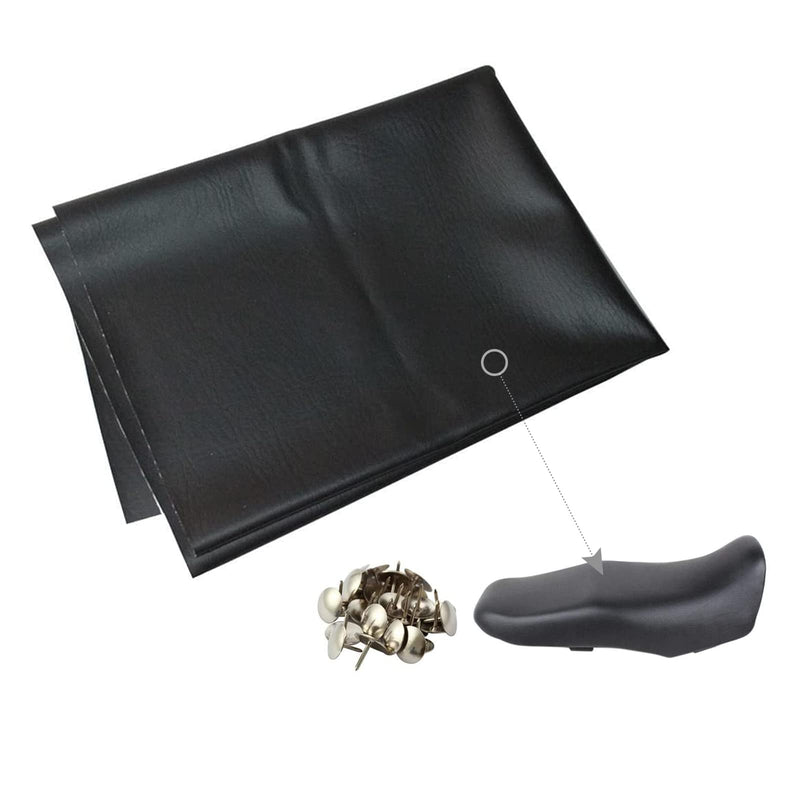 MOTOBA Elastic Leather Motorcycle Seat Cover, Universal Motorcycle Flexible Seat Protector DIY with Thumbscrew 100 x 70 cm/39.37 x 27.56 inch