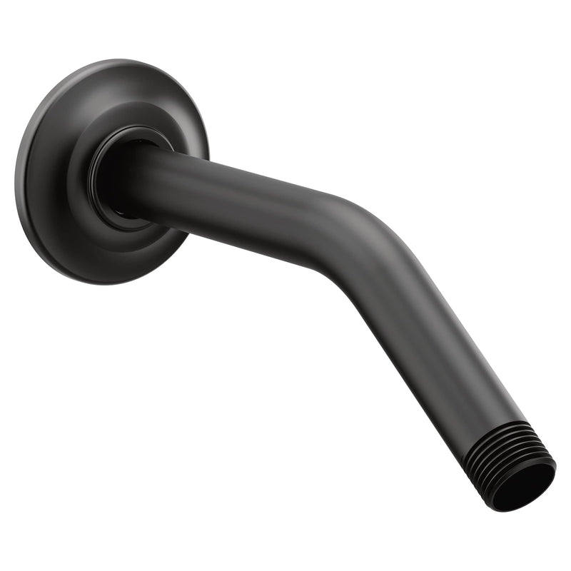 Moen Matte Black Premium Standard Shower Arm with Matching Flange Included, S122BL