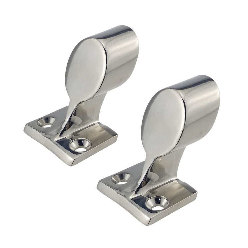 Pair Heavy Duty 316SS 60°Marine Boat Stanchion Hand Rail Fitting Left-Front for 1" Tube End For 1" tube