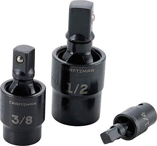CRAFTSMAN Universal Joint Socket Set, Impact Rated, 3-Piece (CMMT57569) 1/4" in
