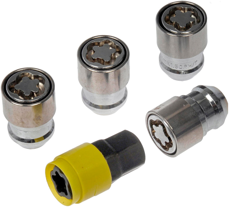 Dorman 712-681 M14-1.50 Wheel Lock Set, 5 Pack, Silver