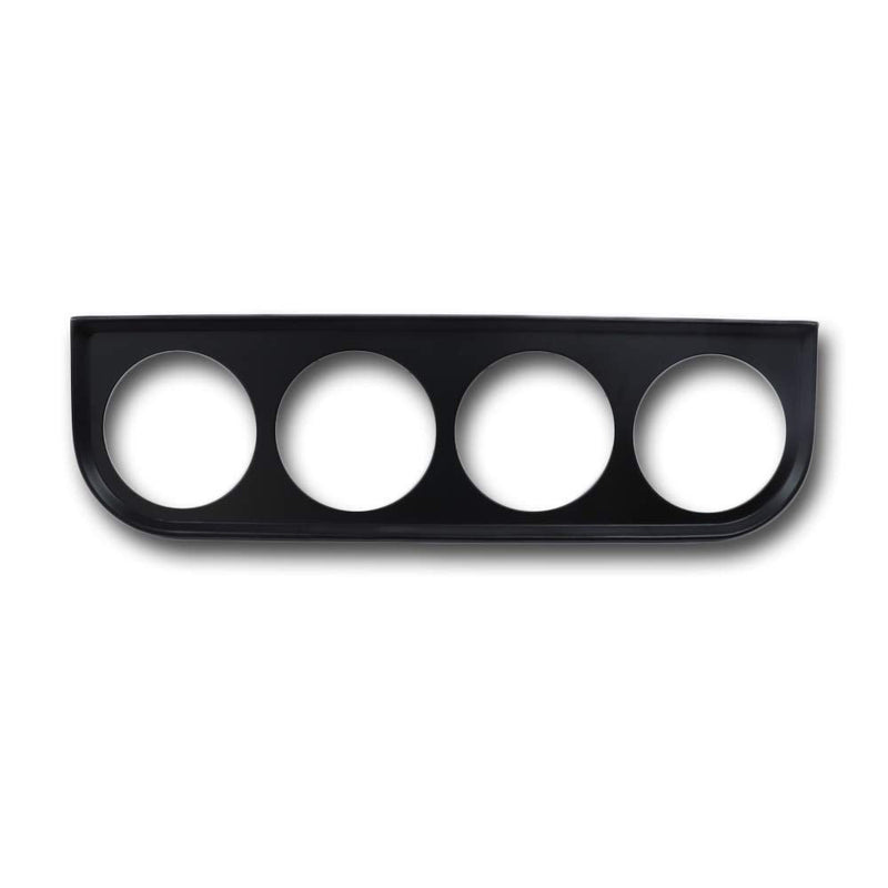 MOTOR METER RACING Universal 2-1/16" 52mm Quad Gauge Mounting Panel Four Holes Black 4 Mount