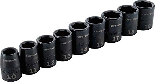 CRAFTSMAN Impact Socket Set, Metric, 3/8", 9Piece (CMMT15881)