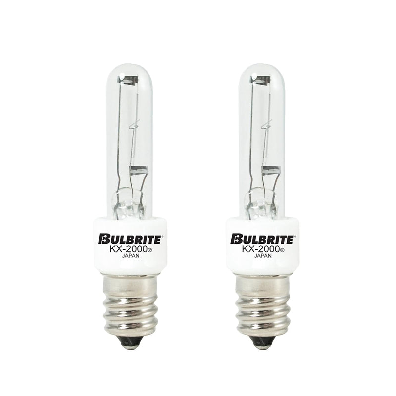 Bulbrite KX40/E12 40W KX-2000 Krypton/Xenon T3 Clear Bulb, Candelabra Base (Clear 2 Pack) Halogen