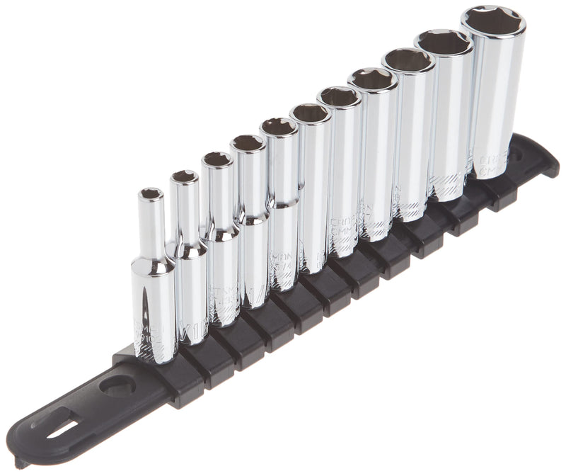 CRAFTSMAN Socket Set, SAE, 1/4" Drive, 6 Pt., 11Piece (CMMT12050) 1/4" in