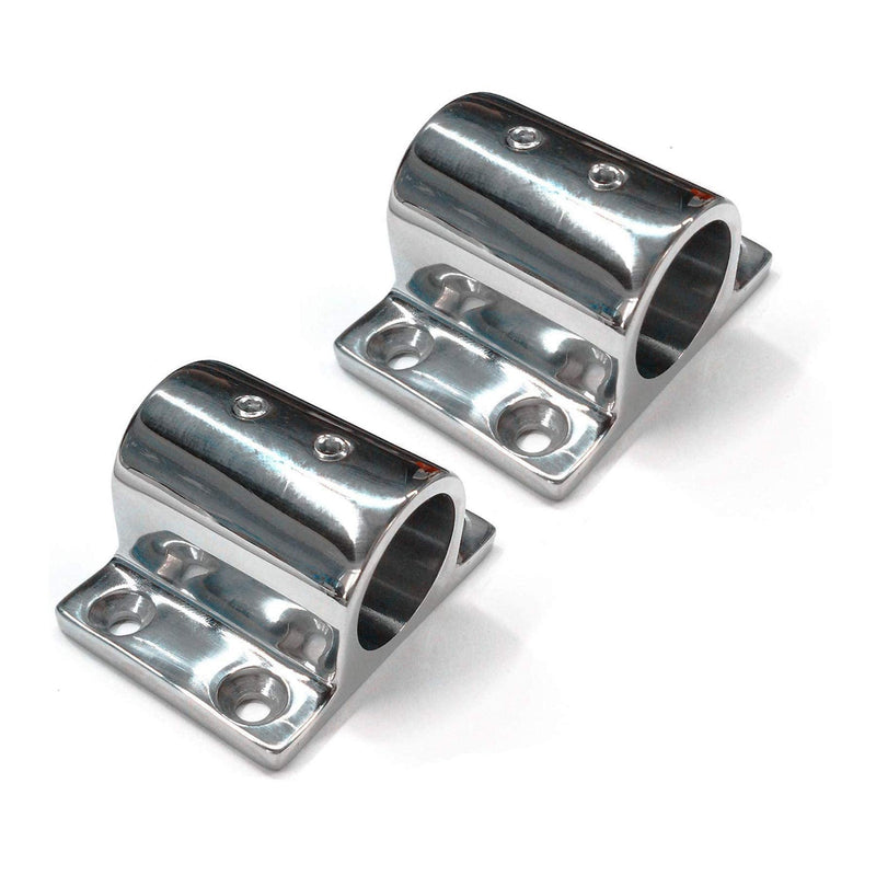 Pair Marine Boat Hand Rail Fitting 316 Stainless Steel 90 Degree Stanchion Rectangle Base Mount Hand Rail Fitting for 7/8inch (22mm) Tube For 7/8"o.d Tube