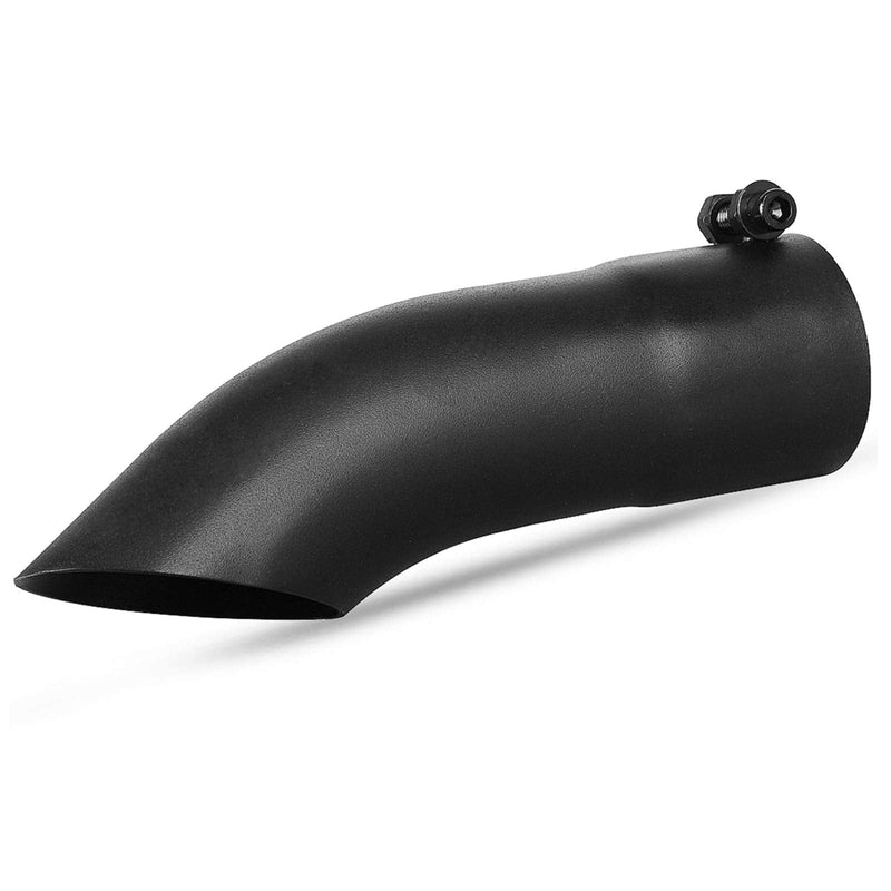 AUTOSAVER88 2.5 Inch Inlet Black Exhaust Tip, 2.5" Inlet 2.5" Outlet 9" Overall Length Stainless Steel Turn Down Exhaust Tips Powder Coated Finish Tailpipe 2.5" ID /2.5" OD/9" Long
