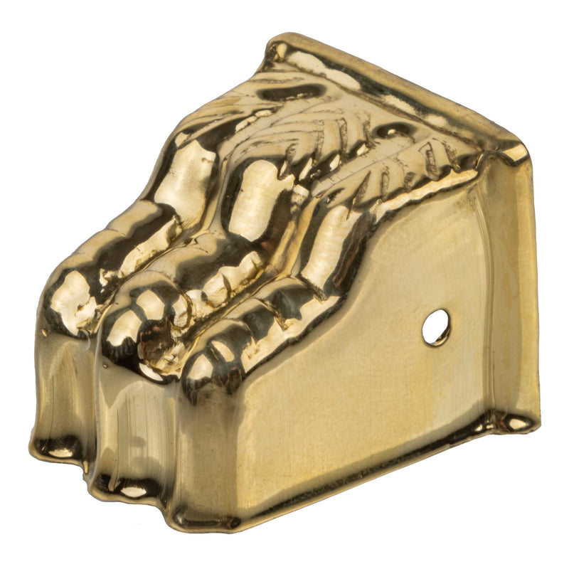 Small Stamped Brass Furniture Leg Claw Feet | Toe Cap to Protect Feet of Table, Dresser, Sofa | Antique Furniture Reproduction Hardware | UA-375-TCPB (4) 4