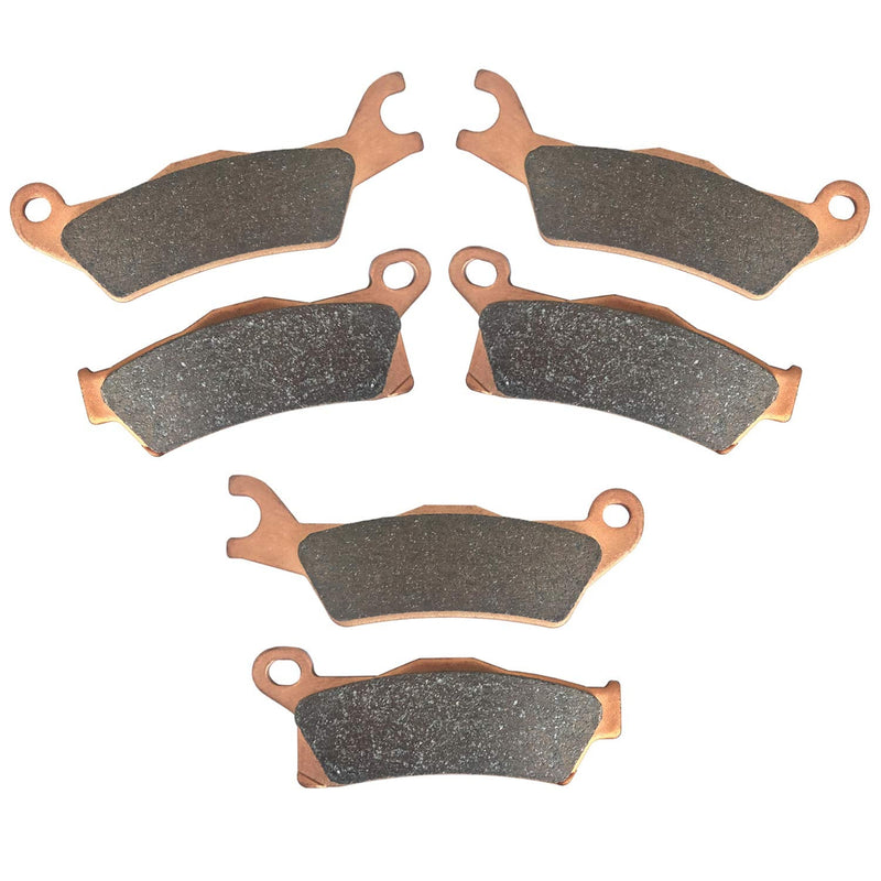 Brake Pads for Can-Am Outlander 450 500 570 650 800R 850 1000,2013-2024 Outlander 1000/1000 Max/1000R Max,17-2024 450/570/850&Max,13-23 650 Max, Renegade 570,3 Set Front&Rear Sintered Copper Brake Pad