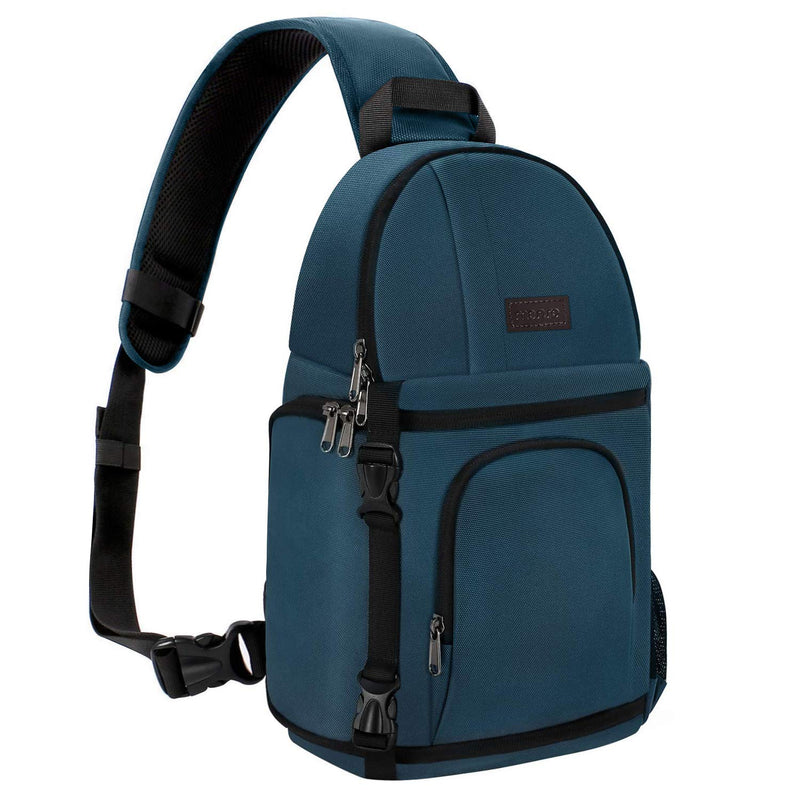 MOSISO Camera Sling Bag, DSLR/SLR/Mirrorless Camera Case Camera Backpack | Shockproof Photography Bag with Tripod Holder&Removable Modular Inserts Compatible with Canon/Nikon/Sony/Fuji, Deep Teal