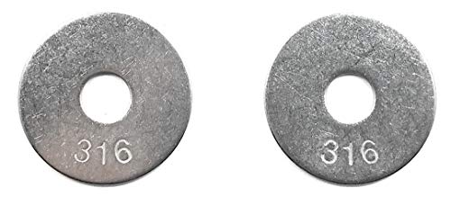 5/16 ID x 1-1/4 OD Stainless Steel Fender Washer Large OD Flat Washers .050 Thick 316 SS (25 Pieces)
