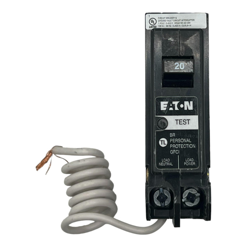 Eaton BRN120GF Br Gfci, 5ma, 1 Pole, 10kaic, 20a, Pigta