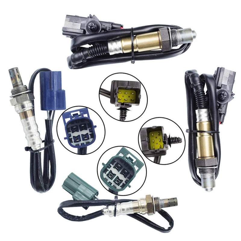 Set of 4 Air Fuel Ratio Oxygen O2 sensor for Nissan Maxima 2004-2007 4.5L Nissan Quest 2004-2009 4.5L Upstream + Downstream