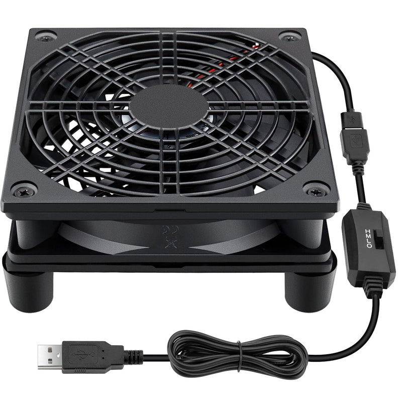 Wathai Cooling Case Fan for Receiver DVR Xbox TV Box Router 120mm x 25mm 5V USB Power 120mm USB fan