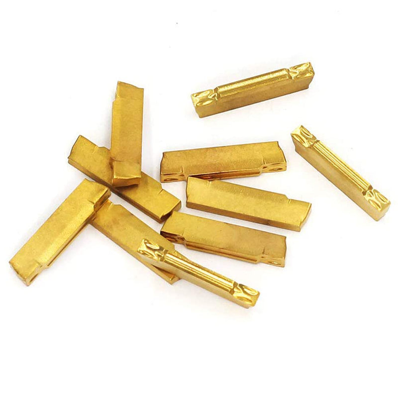 OSCARBIDE MGMN200 Carbide Grooving Inserts Carbide Inserts 10 Pieces/Pack,Multilayer Coated CNC Carbide Lathe Inserts for MGEHR/MGIVR Lathe Grooving Cut-Off Tool