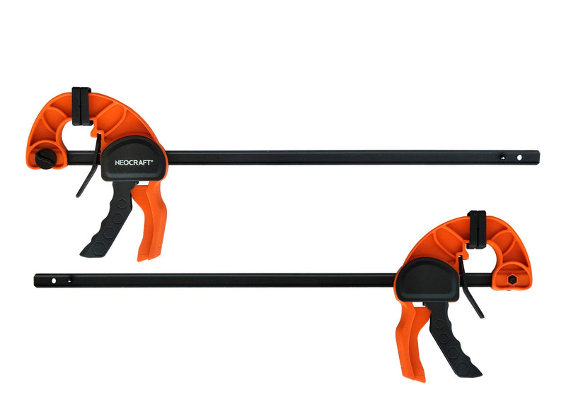 Quick Release Ratchet Bar Clamps for Woodworking (2 Pieces Set 18'') - Light Duty Adjustable One-Handed Clamp for Woodworking & Furniture Manufacturing & Assembly 2pack 18"