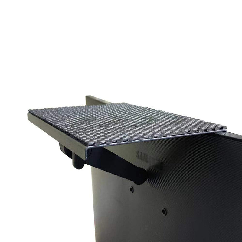 YOKEPO TV Top Shelf Mounting Bracket 8 Inch Flat Panel Mount Adjustable Mount on Monitors to Hold Cable Boxes, Apple TV, Camera, Streaming Devices, Media Boxes, Game Console and Home Decor, Black 1 Pack