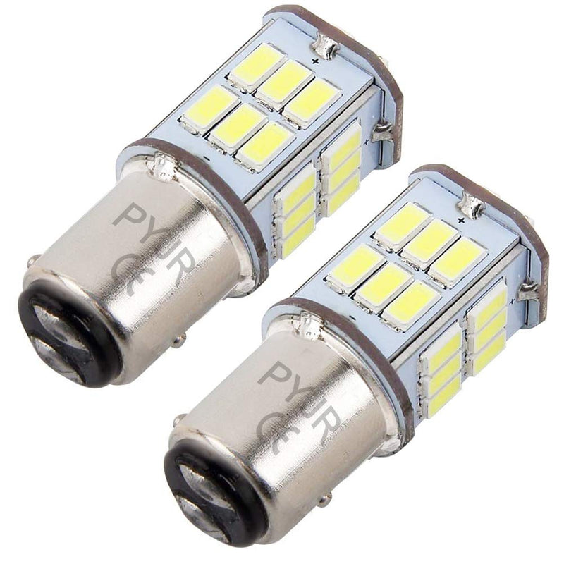 1157 Led Bulb White, Bay15d Led 12V 5W Bulb, Dc10-30V 6000K 800 Lm For Tail/Brake, Backup Light, For Car, Rv, Trailer, Boat, Motorcycle. (Pack Of 2) 1157-White